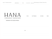 Tablet Screenshot of hanaorganicskincare.com
